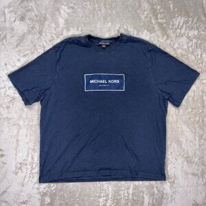 Michael Kors Men's T Shirt Short Sleeve Cotton Navy - Size XL